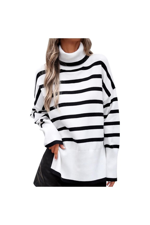 Women Puls Size Fall and Winter Fashion Casual Daily Comfortable Loose Soft Warm Round Neck Long Sleeve Leisure Solid Color Pullover Double Knit Sweater Khaki L