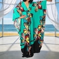 thumbnail image 1 of Lovzfmll Women's Beach Cover Up Solid Color Crew Neck Short Sleeve Vacation Maxi Dress Green Free Size, 1 of 9