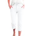 thumbnail image 1 of Lovzfmll Women's Cropped Pants, Slim Fit Yoga Leggings, Active Casual Capri Pants White, S, 1 of 9