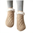 thumbnail image 1 of Lovzfmll Women's Fuzzy Socks Plush Soft Warm Slipper Socks with Non-Slip Grip Sole Thermal Thick Comfort Socks for Loungwear Winter Snow Socks, 1 of 5