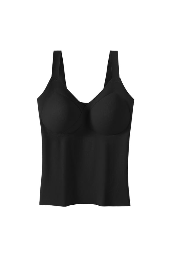 Women's High-Warmth Seamless Thermal Top with Built-in Bra, Fleece Lining & Thickened Design for Frosty Days and Layering