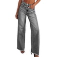 thumbnail image 1 of Lovzfmll Women's Jeans, High Waisted Wide Leg Palazzo Pants, Versatile Straight Leg Trousers, Travel Pants Fall Clothes, 1 of 8