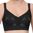 thumbnail image 1 of Lovzfmll Women's Non Steel Ring Style Printed Gathered Middle Button Breathable Underwear Daily Bra, 1 of 6