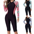 thumbnail image 1 of Lovzfmll Women's One Piece Rash Guard Crew Neck Athletic, Long Sleeve Board Shorts with Removable Pads Conservative Bathing Suit, Pink XS, 1 of 8