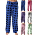 thumbnail image 1 of Lovzfmll Women's Pajamas Pants, Plaid Comfort Soft Loungewear Pants with Drawstring, Straight Leg Full Length, Fall Fashion, 1 of 5