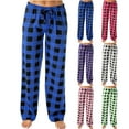 thumbnail image 1 of Lovzfmll Women's Pajamas Pants, Plaid Comfort Soft Loungewear Pants with Drawstring, Straight Leg Full Length, Fall Fashion, 1 of 5