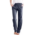 thumbnail image 1 of Lovzfmll Women's Pants, Relaxed Fit Travel Trousers with Pockets, Casual Comfort Full Length, Lightweight Fall Fashion Outfits 2025, 1 of 5