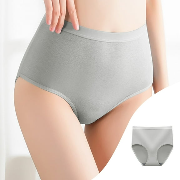 Lovzfmll Women's Period Underwear 2-Pack, High Waist Leakproof Menstrual Briefs, Cotton Physiological Panties for Plus Size Women with Full Coverage