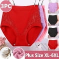thumbnail image 1 of Lovzfmll Women's Period Underwear 3-Pack Plus Size Lace Trim Briefs, High Waist Leak Proof Panties, Comfortable Menstrual Shorts with Full Coverage and Protection, 1 of 7
