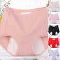 thumbnail image 1 of Lovzfmll Women's Period Underwear, Plus Size Leakproof Menstrual Panties, Comfort Solid Color Breathable Cotton Physiological Briefs, 1 of 6