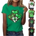 thumbnail image 1 of Lovzfmll Women's St. Patrick‘s Day Print Pullover, Short Sleeve Casual Round Neck Top, Festive Soft Tee, 1 of 5