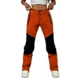 thumbnail image 1 of Lovzfmll Women's Straight Leg Pants, Waterproof Hiking, Relaxed Fit Full Length Pants Orange, 2XL, 1 of 7
