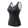 thumbnail image 1 of Lovzfmll Women's Thermal Undershirt with Lace Trim, Self-Heating V-Neck Sleeveless with Fleece Lining for Cold Weather Protection, 1 of 3