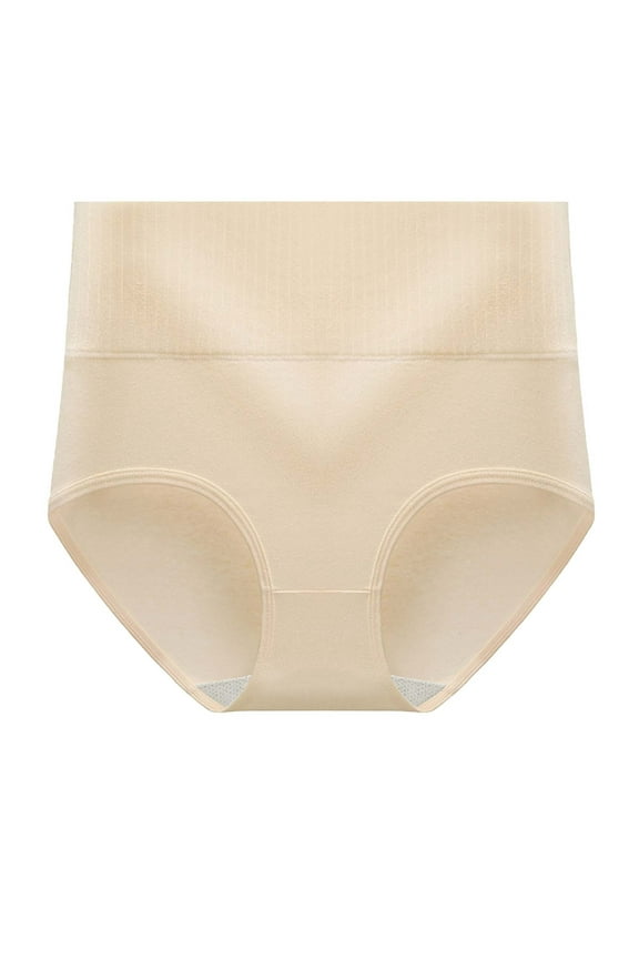 Women's Underwear High Waist Briefs, Plus Size Fashion Cotton Panties, Comfort Fit with Full Coverage Support