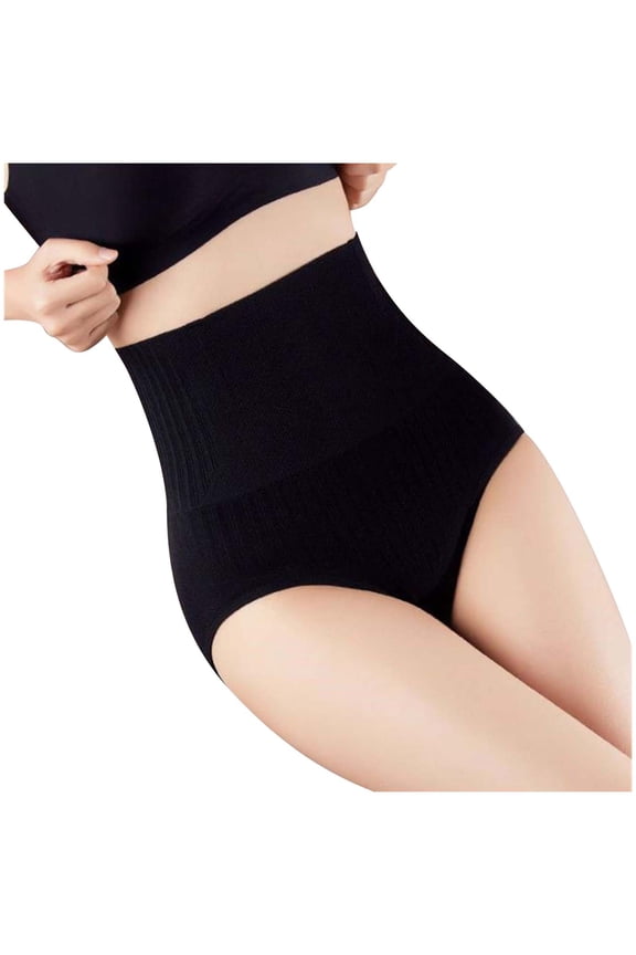 Women's Underwear, High Waist Compression Shorts, Plus Size Warm Belly Hip Lift Panties, Breathable Tummy Control Underwear with Waist Trimming