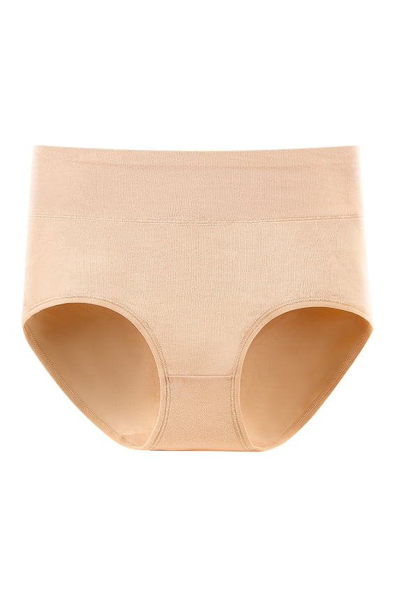 Women's Underwear, High Waist Cotton Briefs, Plus Size Tummy Control Panties, Breathable Butt Lifting Comfort Underwear with Full Coverage