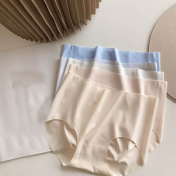Lovzfmll Women's Underwear, Ice Silk Seamless Panties, Peach Butt Lifting Briefs, Breathable Comfort Antibacterial Underwear