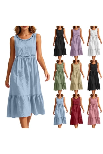 Crinkle Cotton Dress