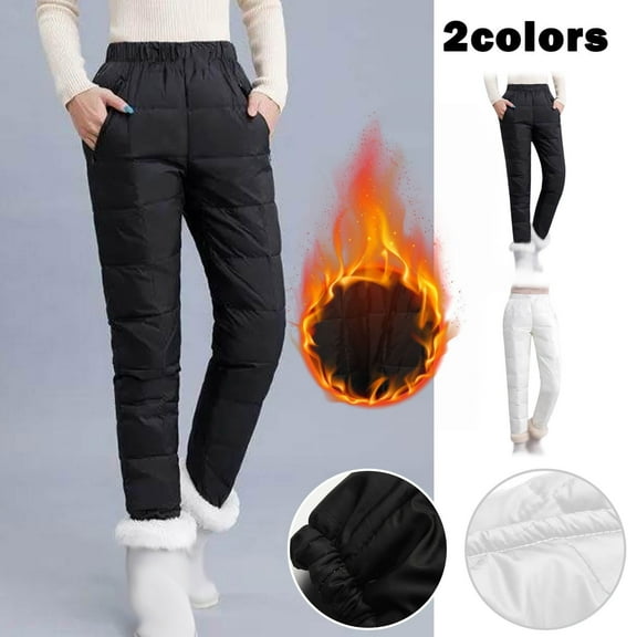 Lovzfmll Women's Winter Pants, Plus Size Fleece Lined Ankle Length Pants, Relaxed Fit Casual Thermal Trousers for Cold Weather 2025