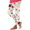 thumbnail image 1 of Lovzfmll Women's Yoga Leggings, Vintage Print Active Fit, Slim Ankle Length Leggings Multicolor, S, 1 of 3