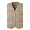 thumbnail image 1 of Lovzfmll Work Vest for Men, Casual V-Neck Outdoor Photography Sleeveless Jacket with Multiple Pockets, Men's Cargo Vest, 1 of 8