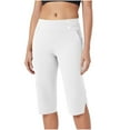 thumbnail image 1 of Lovzfmll Work & Yoga Capris for Women, 7/8 Length Stretch Pants, High Waist Comfort Fit Athletic Bottoms White, 2XL, 1 of 9
