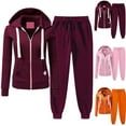 thumbnail image 1 of Lovzfmll Women's Workout Set, 2-Piece Zip-Up Hooded Jacket & Jogger Pants, Long Sleeve Casual Athletic Outfit, 1 of 5