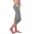 thumbnail image 1 of Lovzfmll Yoga Pants for Women, Workout Leggings Stretch Waist Button Pocket Gym Cropped Trousers with Pocket, Gray S, 1 of 6