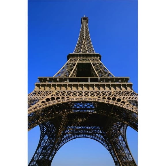 Low Angle Of Eiffel Tower Poster Print