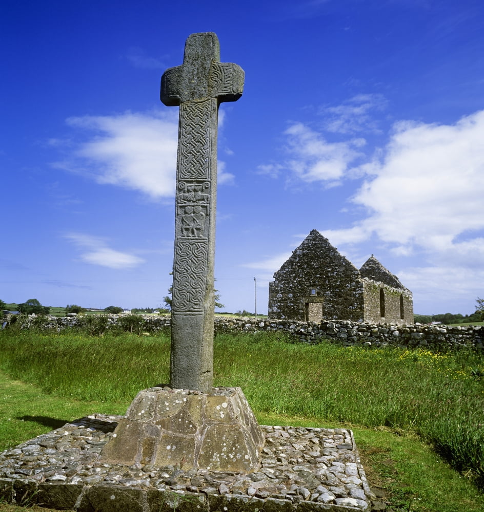 Low Angle View Of A Megalith Cloncha County Donegal Republic Of Ireland Canvas Art - The Irish Image Collection Design Pics (30 x 32)