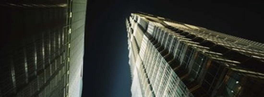 Low Angle View Of A Tower Jin Mao Tower Pudong Shanghai China Canvas Art - Panoramic Images (18 x 7)