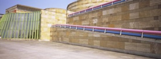 Low Angle View Of An Art Museum Staatsgalerie Stuttgart Germany Canvas Art - Panoramic Images (36 x 13)