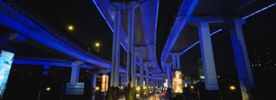 Low Angle View Of An Overpasses Shanghai China Canvas Art - Panoramic Images (36 x 13)
