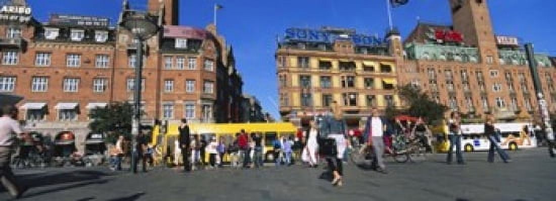 Low Angle View Of Buildings In A City City Hall Square Copenhagen Denmark Canvas Art - Panoramic Images (18 x 7)
