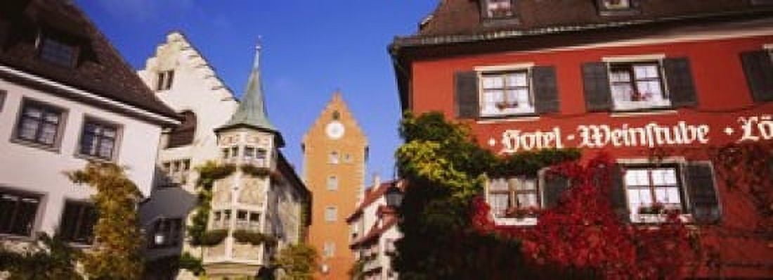 Low Angle View Of Buildings In A Town Lake Constance Meersburg Baden-Wurttemberg Germany Canvas Art - Panoramic Images (18 x 7)