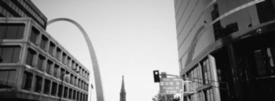 Low Angle View Of Buildings St Louis Missouri USA Canvas Art - Panoramic Images (36 x 13)