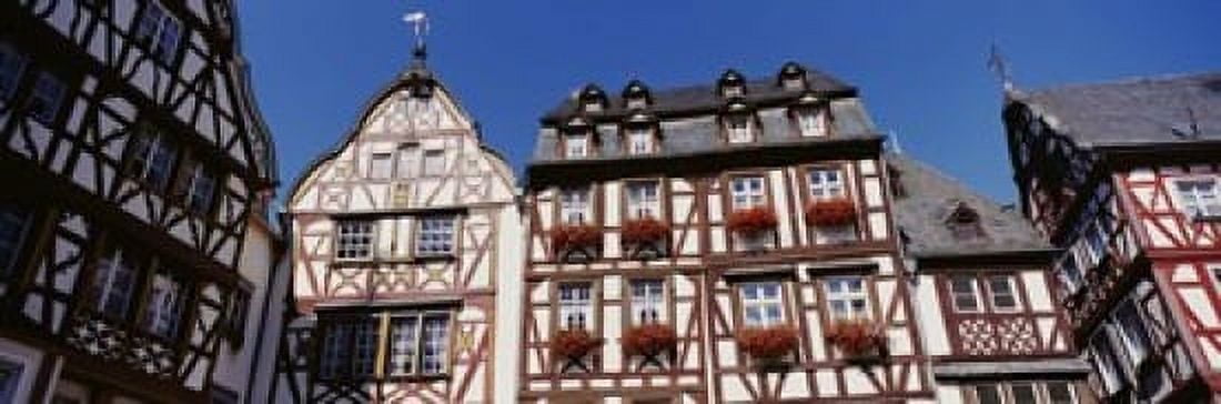 Low Angle View Of Decorated Buildings Bernkastel-Kues Germany Canvas Art - Panoramic Images (18 x 6)