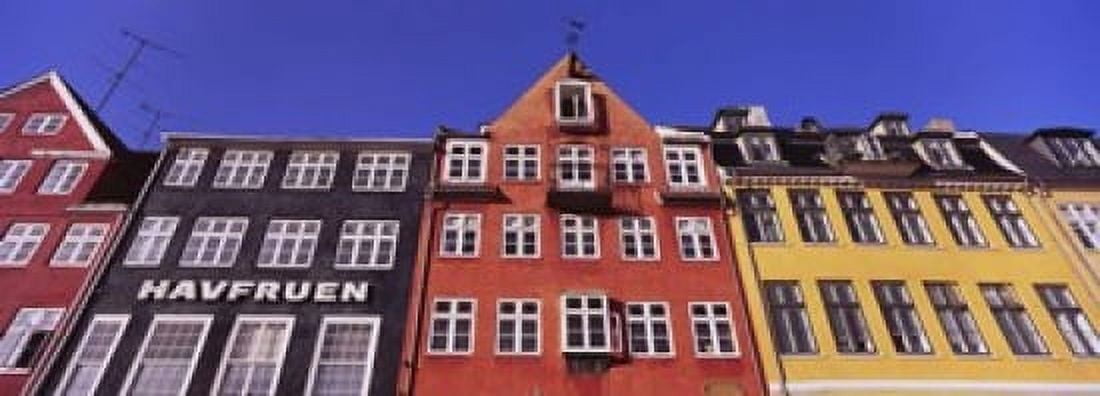 Low Angle View Of Houses Nyhavn Copenhagen Denmark Canvas Art - Panoramic Images (18 x 7)