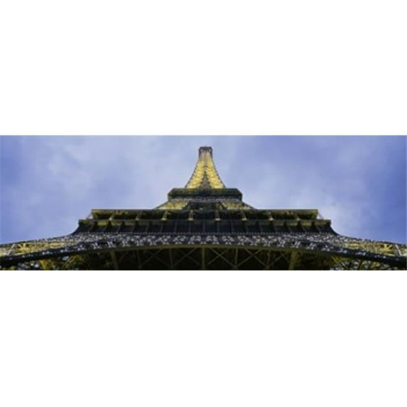 Low Angle View Of The Eiffel Tower Paris France Poster Print by - 36 x 12