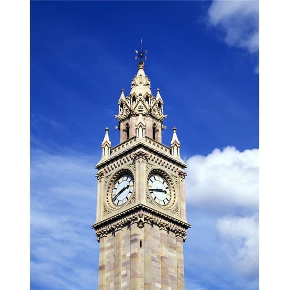 Low Angle View of A Clock Tower Albert Memorial Clock Belfast Northern Ireland Poster Print by The Irish Image Collection, 12 x 16