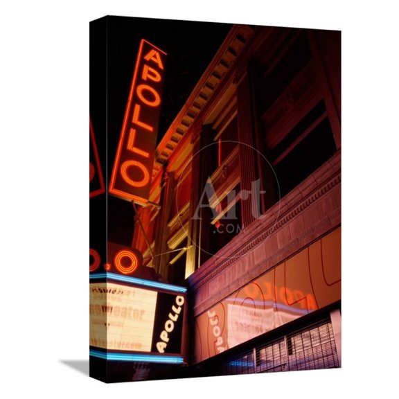 Low Angle View of a Theatre Lit Up at Night, Apollo Theater, Harlem, Manhattan, New York City, Stretched Canvas Wall Art Sold by Art.Com