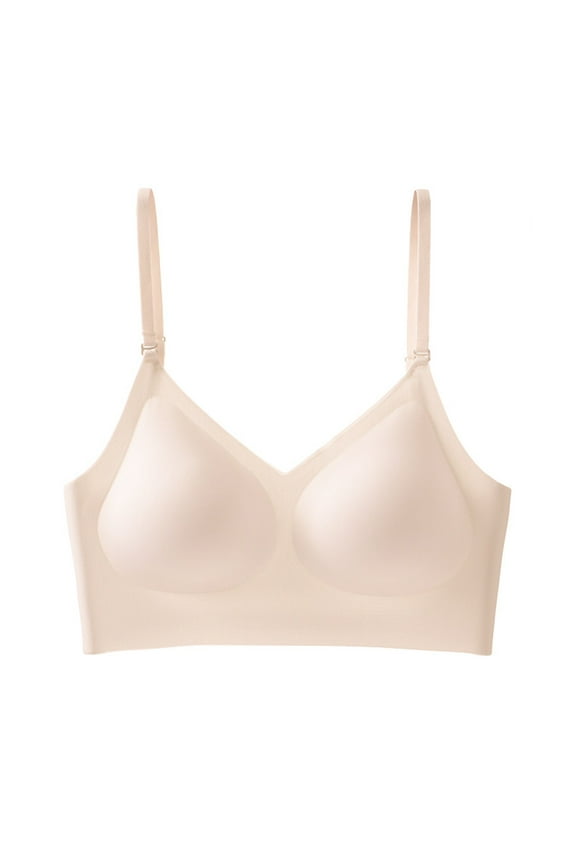 Low Back Bra For Women Wirefree Seamless Bra Backless Multiway Straps Convertible Halter Bra With Padded Removeable