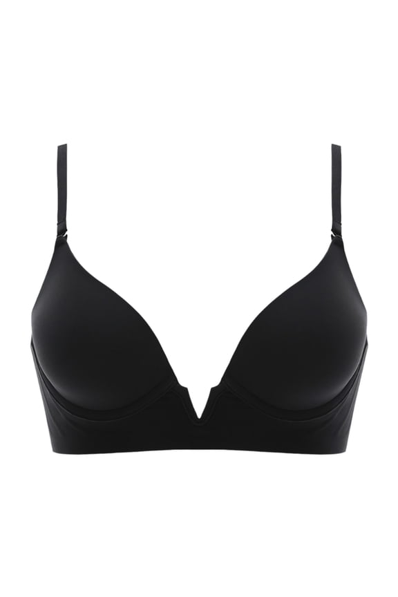 Low Back Bras Traceless Deep V Plunge Invisible Backless Bras Underwire Halter Lightly Lined Multiway Low Cut Bra