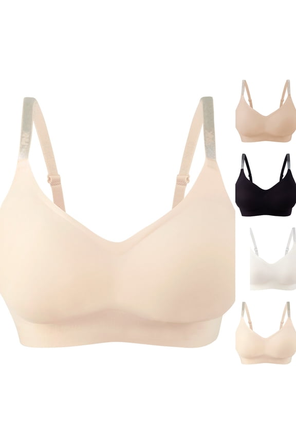 Low Back Bras for Petite Women Backless Straps Low Cut Push up Seamless Bras Comfort V Neck Cross Multiway Bralette,Complexion,40
