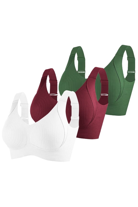 Low Back Bras for Women New Women Fashion Sports Bra Underwear Bra Everyday Underwear Green M-5Xl