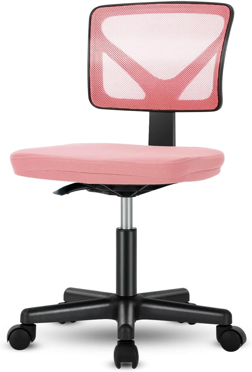 Low-Back Mesh Armless Office Chair,Swivel Rolling Computer Chair No ...