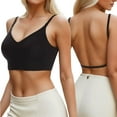 thumbnail image 1 of Low Back Multiway Bra for Women, Seamless Backless with Removable Straps, Wire-Free Comfort Convertible Halter Bra, 1 of 5