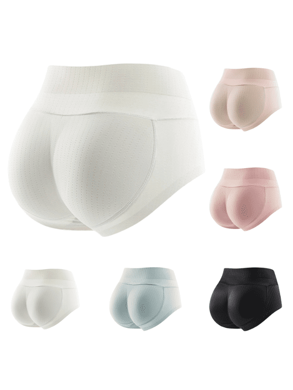 Low Back Shapewear Shorts for Women Tummy Control Butt Lifting Body Shaper Panties Underwear (White,M)