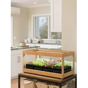 Low Bamboo LED Grow Light Garden