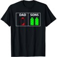 thumbnail image 1 of Low Battery Dad of Two Sons or Twin Boys Father's Day Gift T-ShirtMen and women, Black T-shirt, size: Extra large, 1 of 4